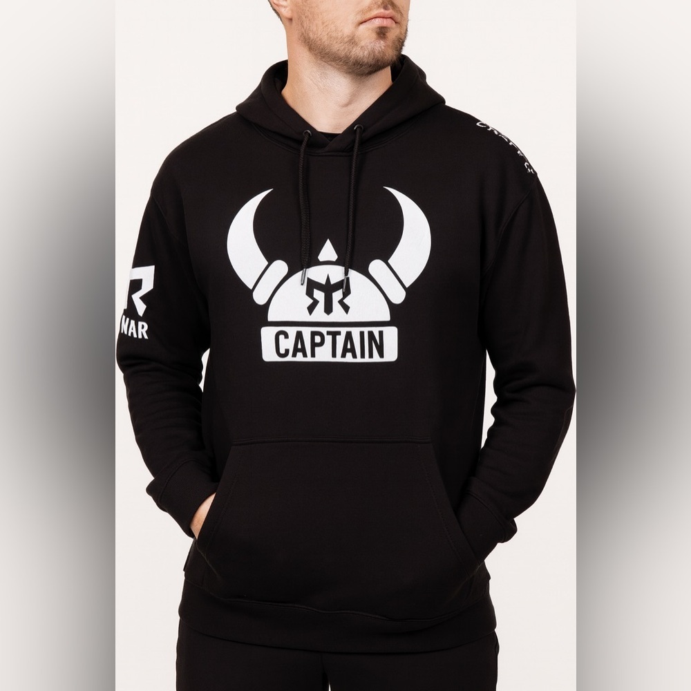 Craft Captain Graphic Hoodie Black‎ Unisex XL Pullover Fleece Cotton Athleisure